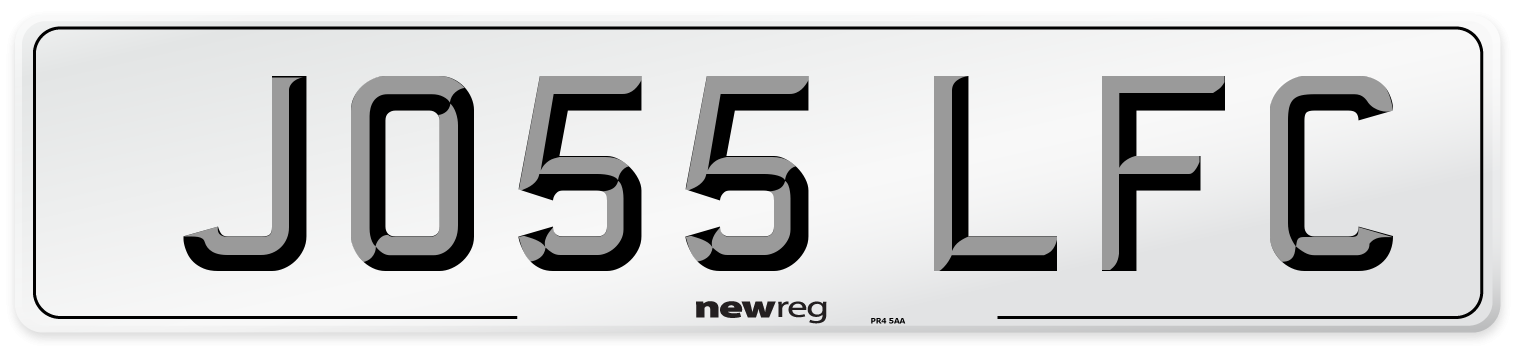 JO55 LFC Number Plate from New Reg